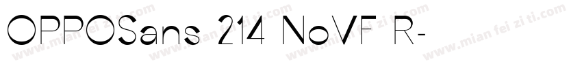OPPOSans 214 NoVF R字体转换
